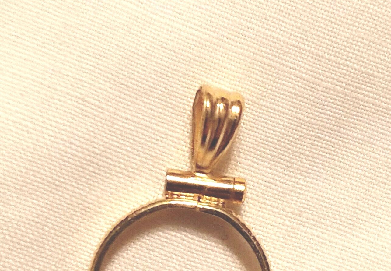 Fuller Findings Yellow Gold Filled. 13mm (12.7)Coin Bezel Pendant