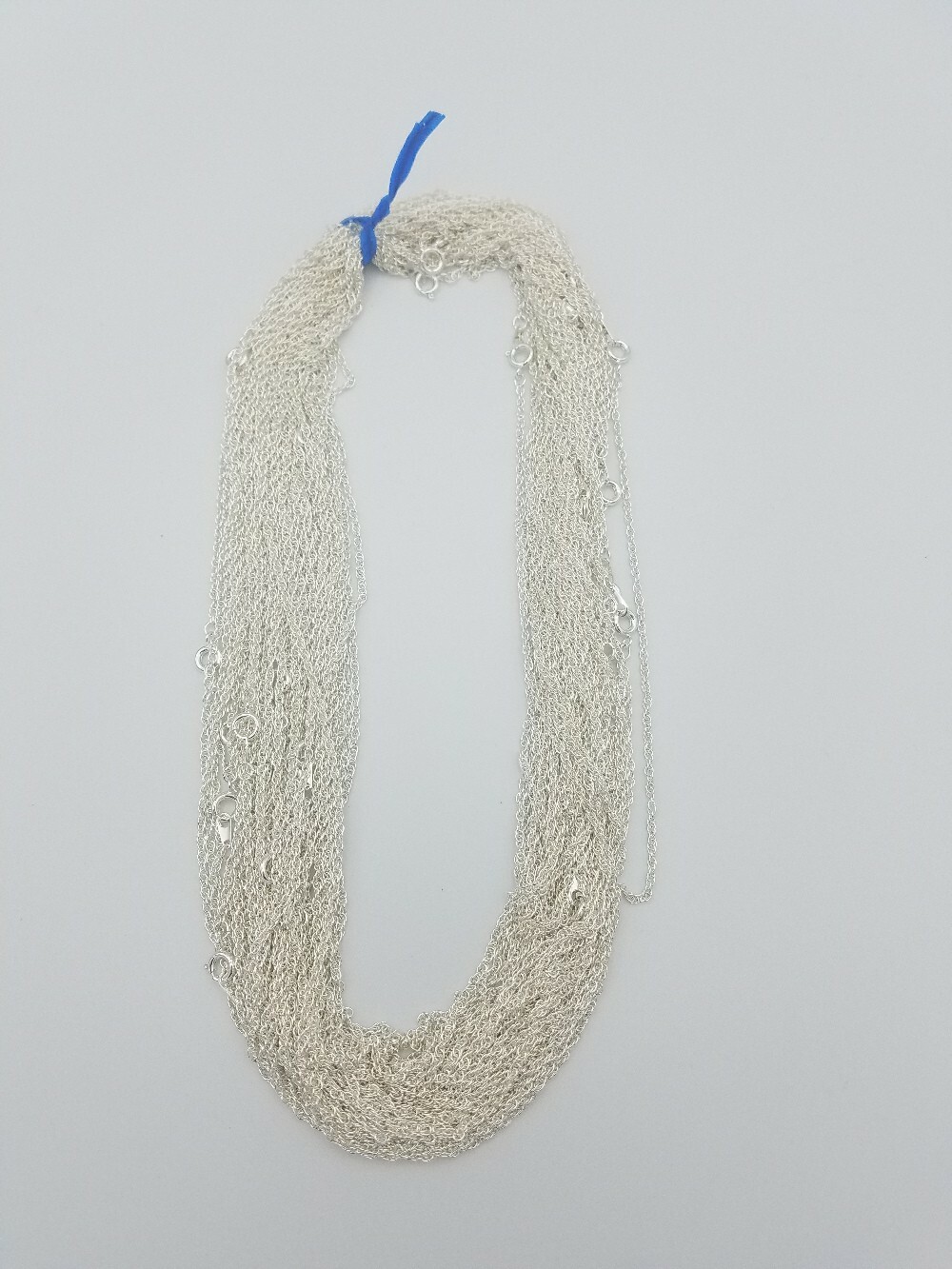 WHOLESALE LOTS OF 5 PIECES OF STERLING SILVER PLATED 20″ ROPE NECKLACES