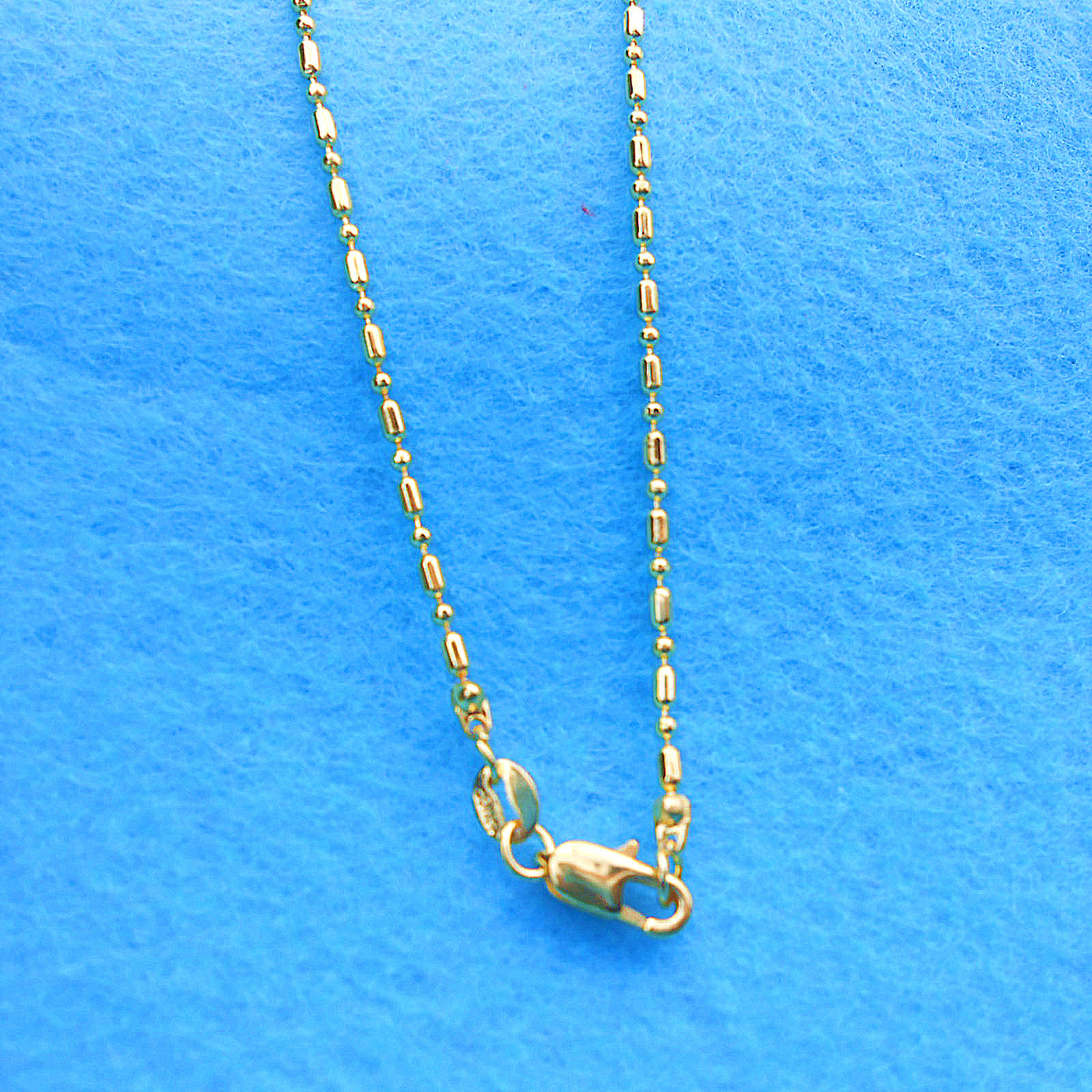 1PCS 16-30Inches Wholesale Jewelry 18K GOLD FILLED Column Ball Chains Necklaces