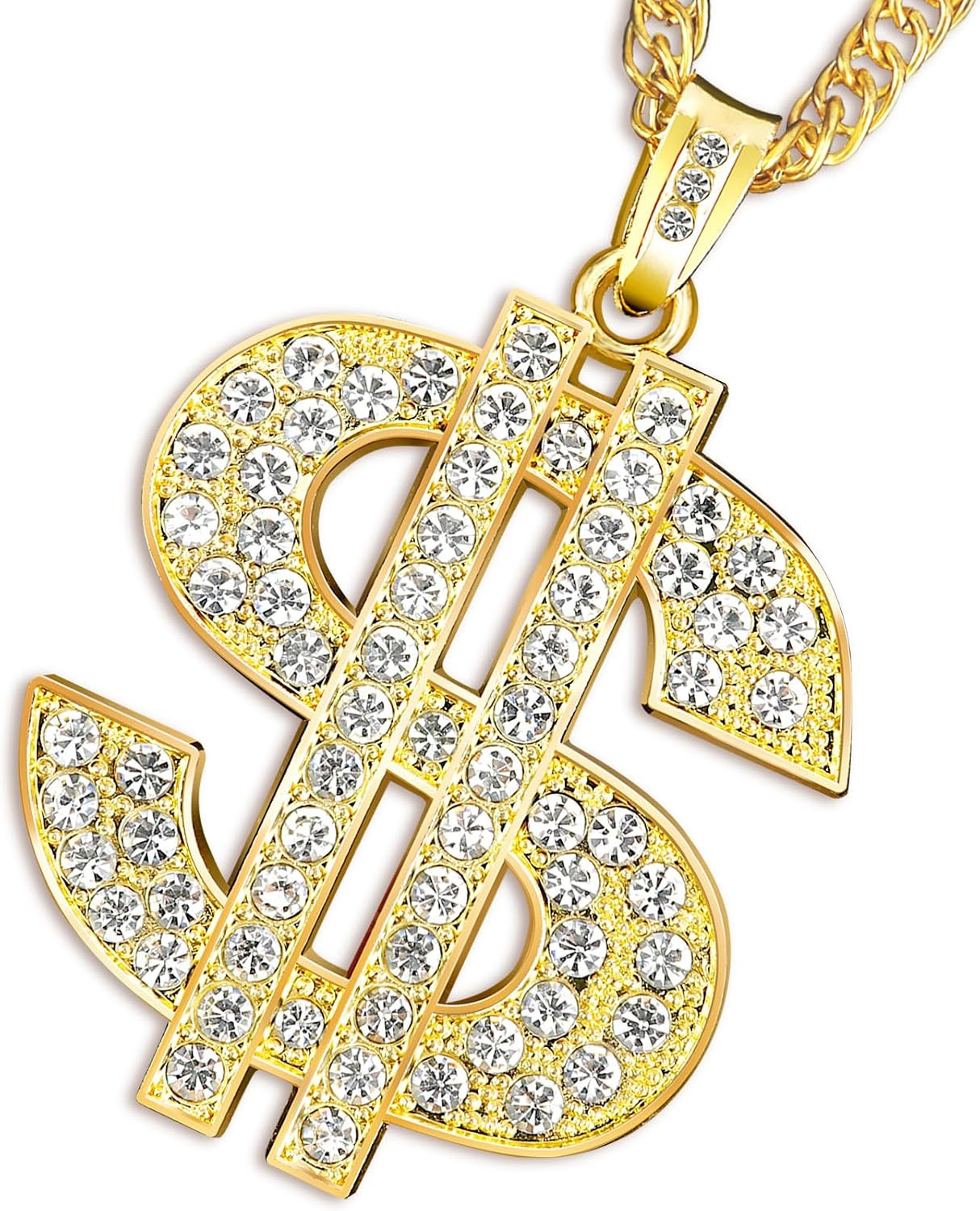 Gold Chain with Dollar Sign Pendant Necklace – Hip Hop Money Chain