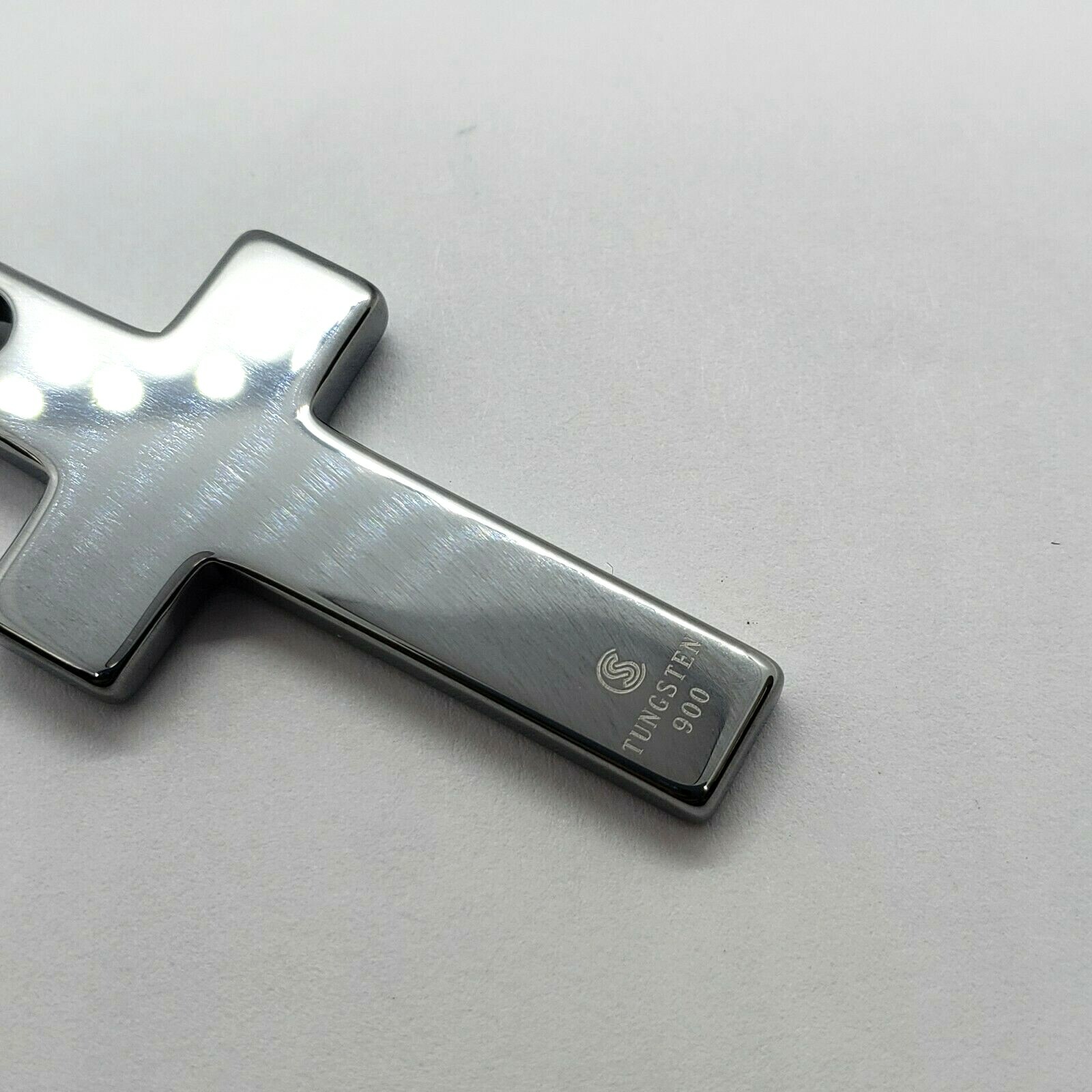 Tungsten Carbide High Polished Cross Pendant Excellent Quality 1 5/8 inches Long
