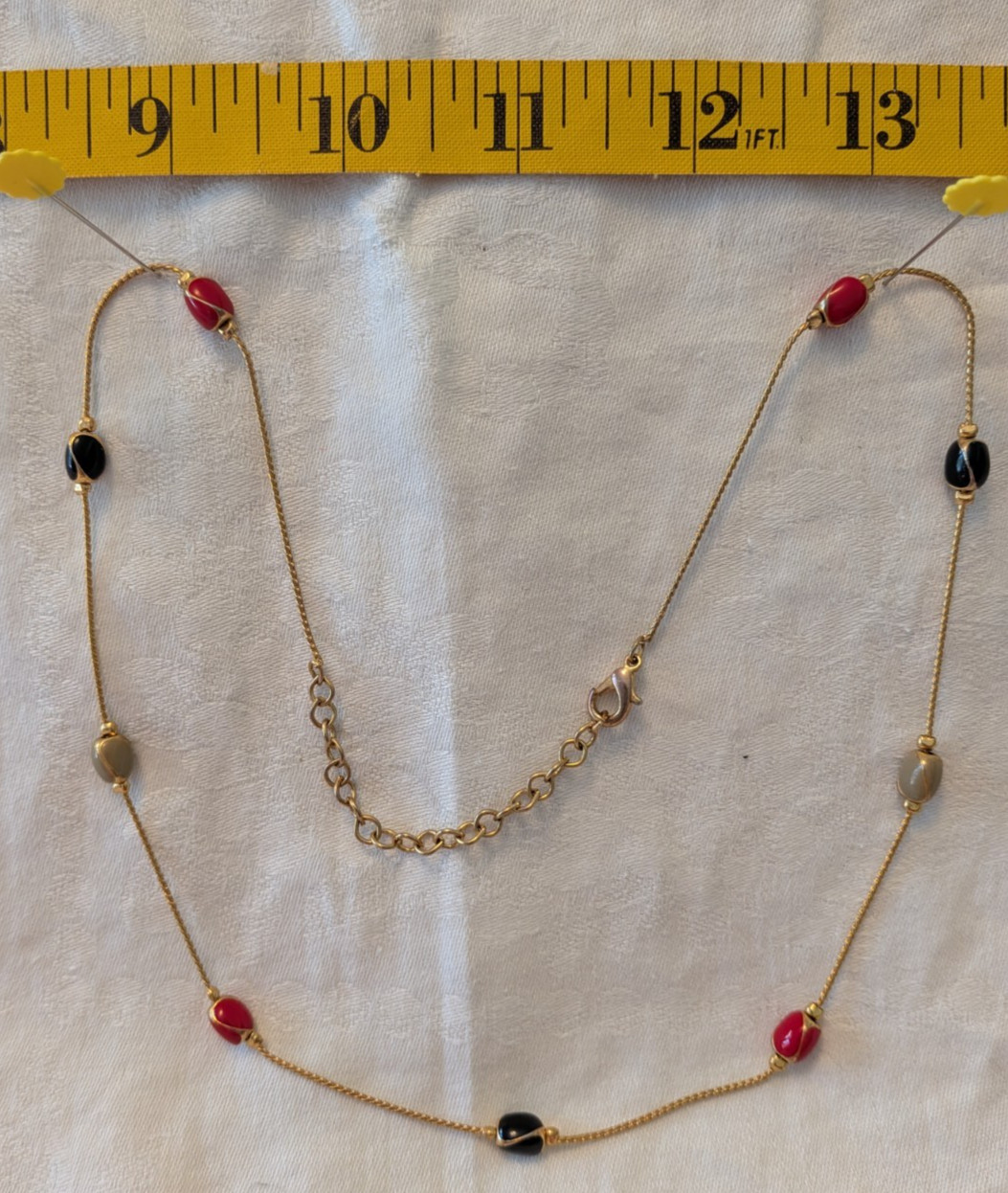 Necklace lot – 5 costume jewelry necklaces – Used-various lengths & composition