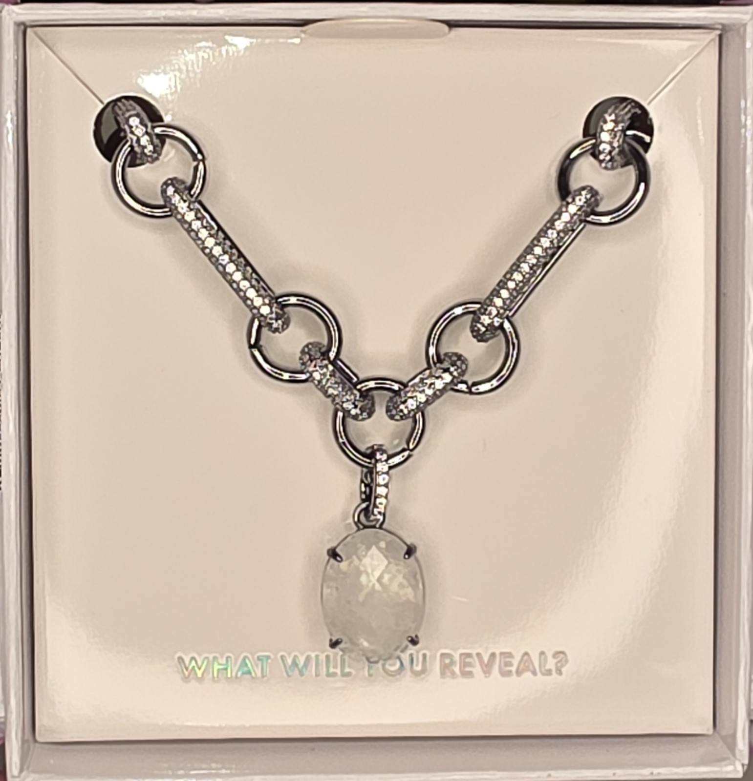 Mental Health Awareness Necklace, NK17923, Flourish Through Adversity-Hematite