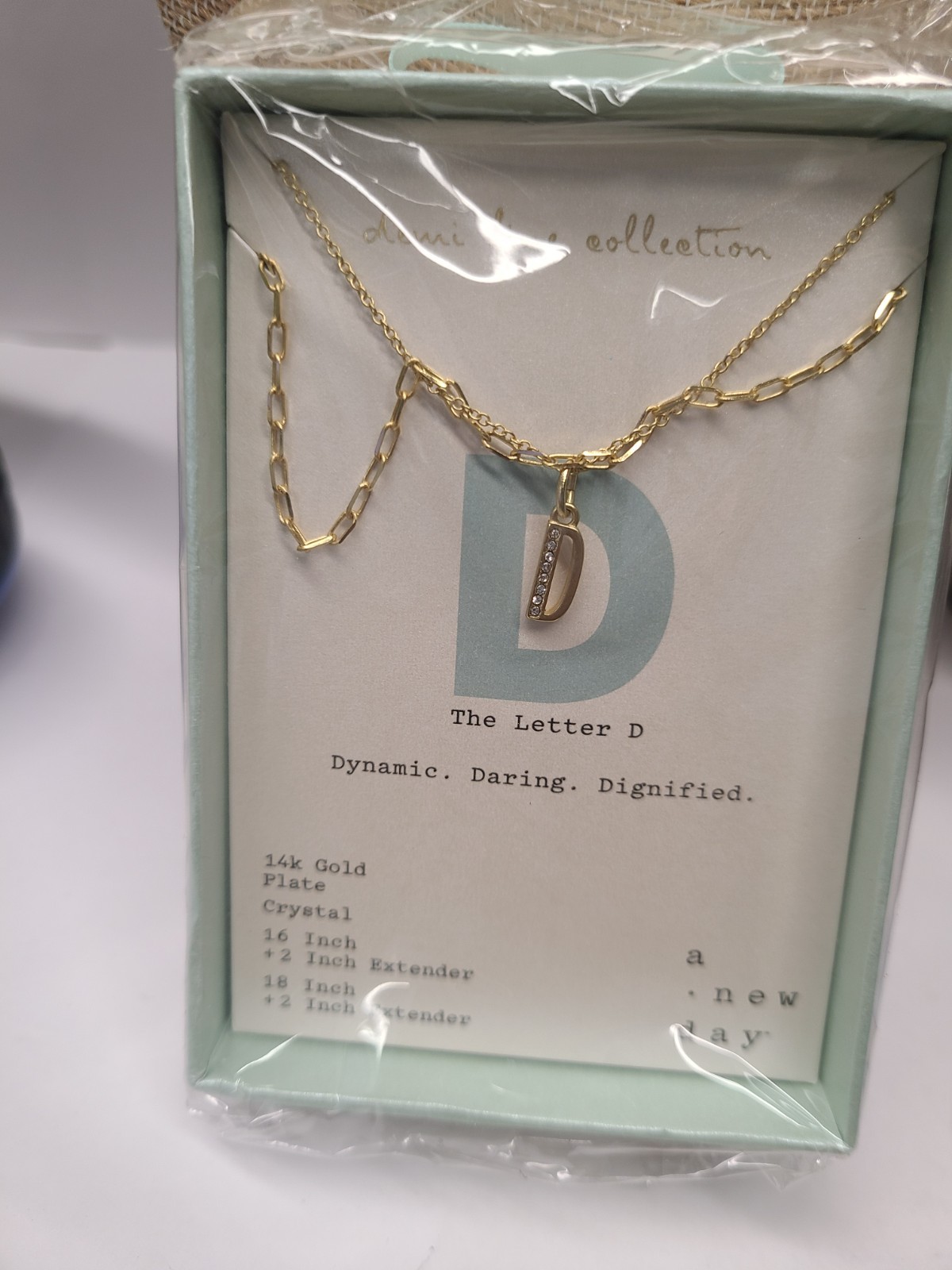 A New Day Women’s Necklace 14k Gold Plated Monogram Letter D