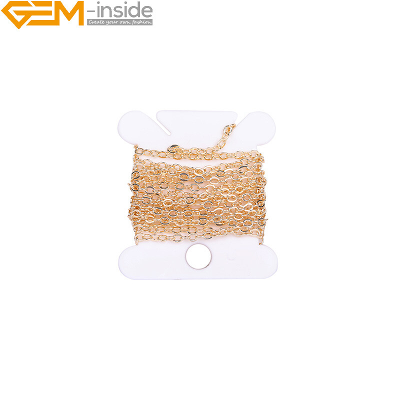 Women Cable Chains Brass Necklace Jewelry Making 39.3″ 14K Gold Filled Chain
