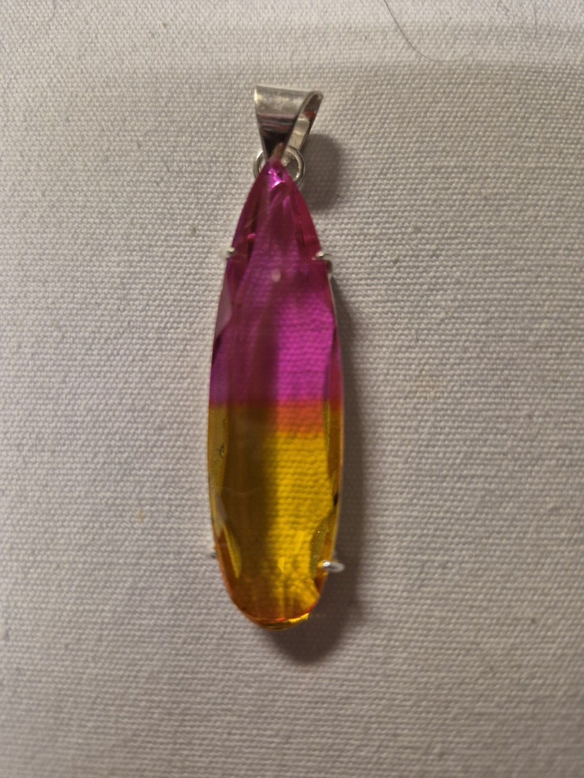 Bi-Color Tourmaline 925 Silver Plated Handmade Pendant of 2.37 Beautiful Gift