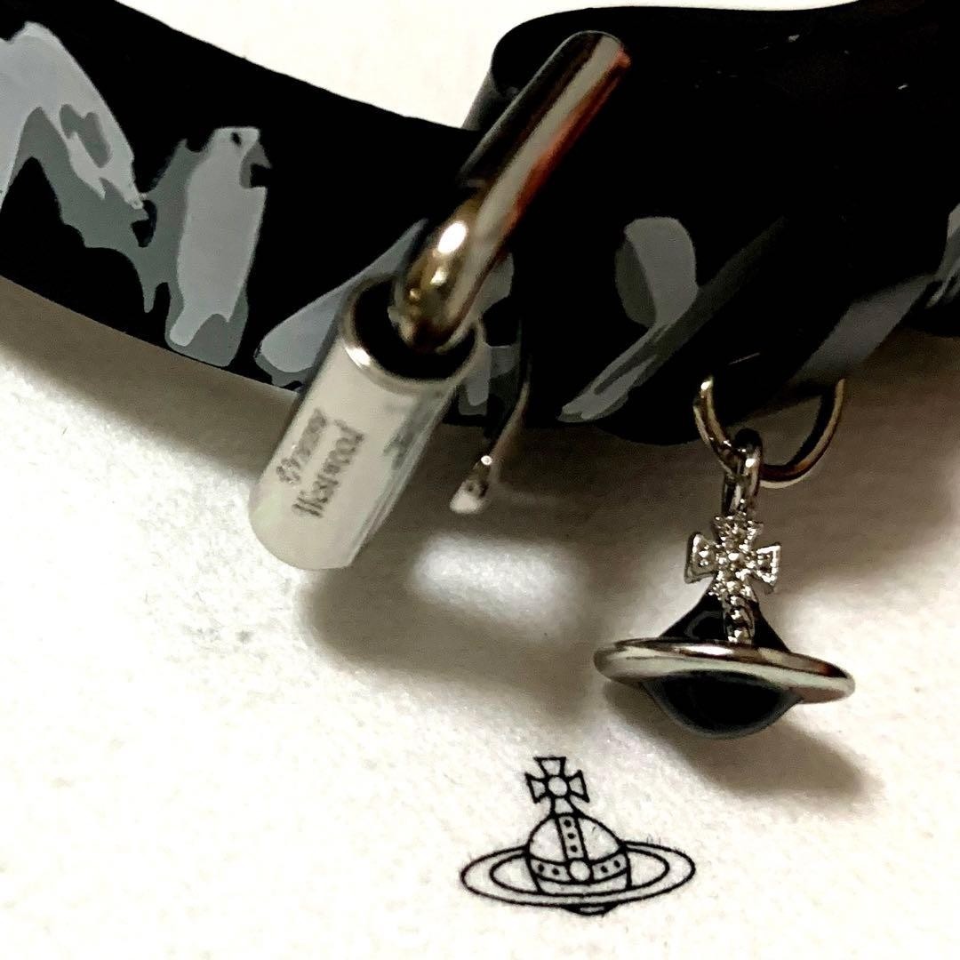 Vivienne Westwood Necklace BRISTOL Choker Bracelet Black w/Pouch NO BOX