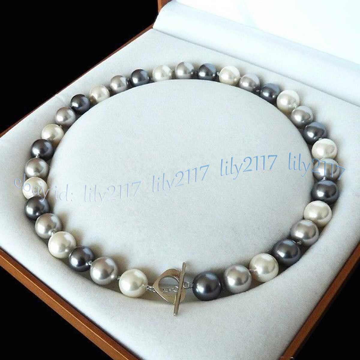 19” Beauty 8/10/12/14mm Multicolor South Sea Shell Pearl Round Beads Necklaces