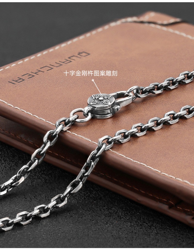 Artisan Cable Link Chain S925 Sterling Silver Heavyweight Men & Women Necklace