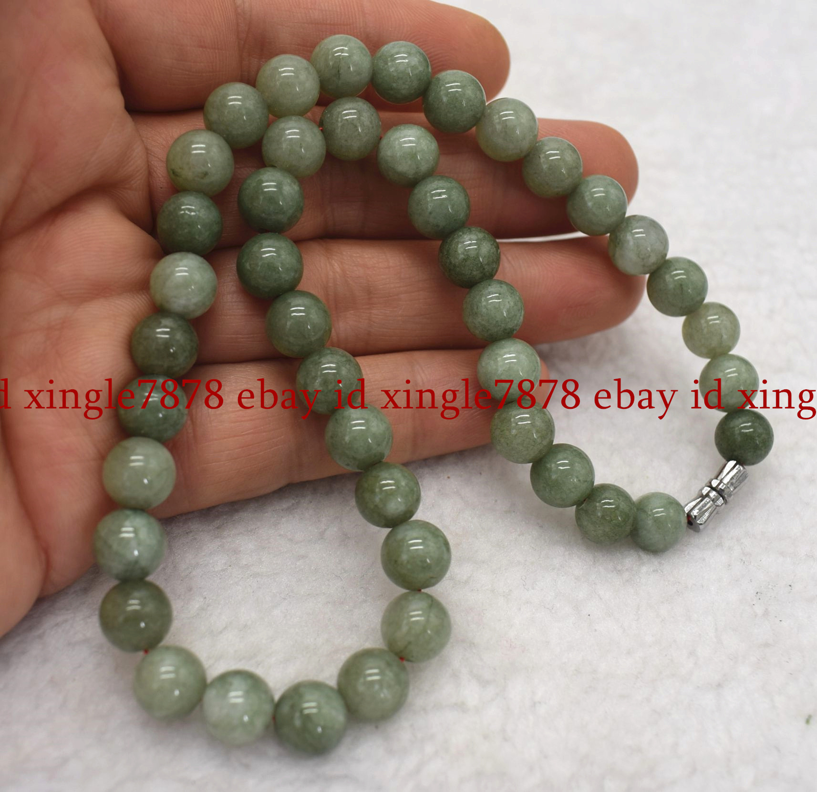 6/8/10mm Natural A Green Jade Jasper Round Gemstone Beads Necklace 16-36 inches