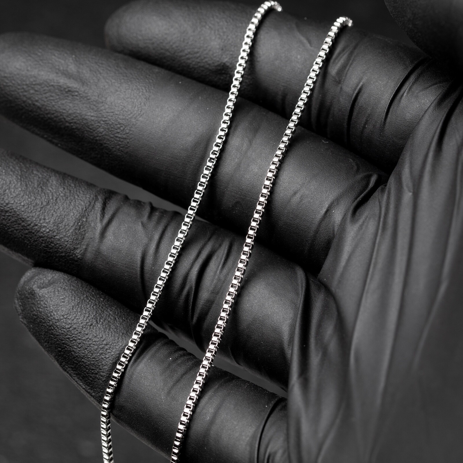 White Gold PlatedStainless Steel 1.5mm 16,18,20 Inch Women’s Box Chain Necklace