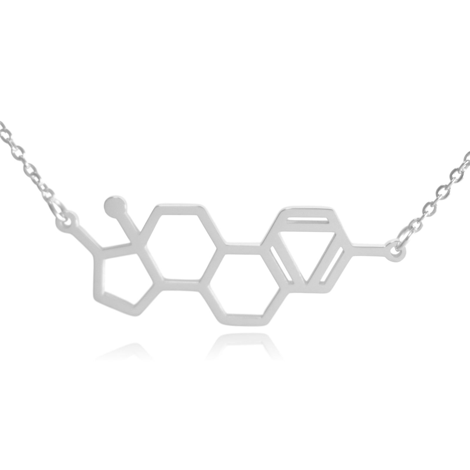 Estrogen Molecule Stainless Steel Necklace