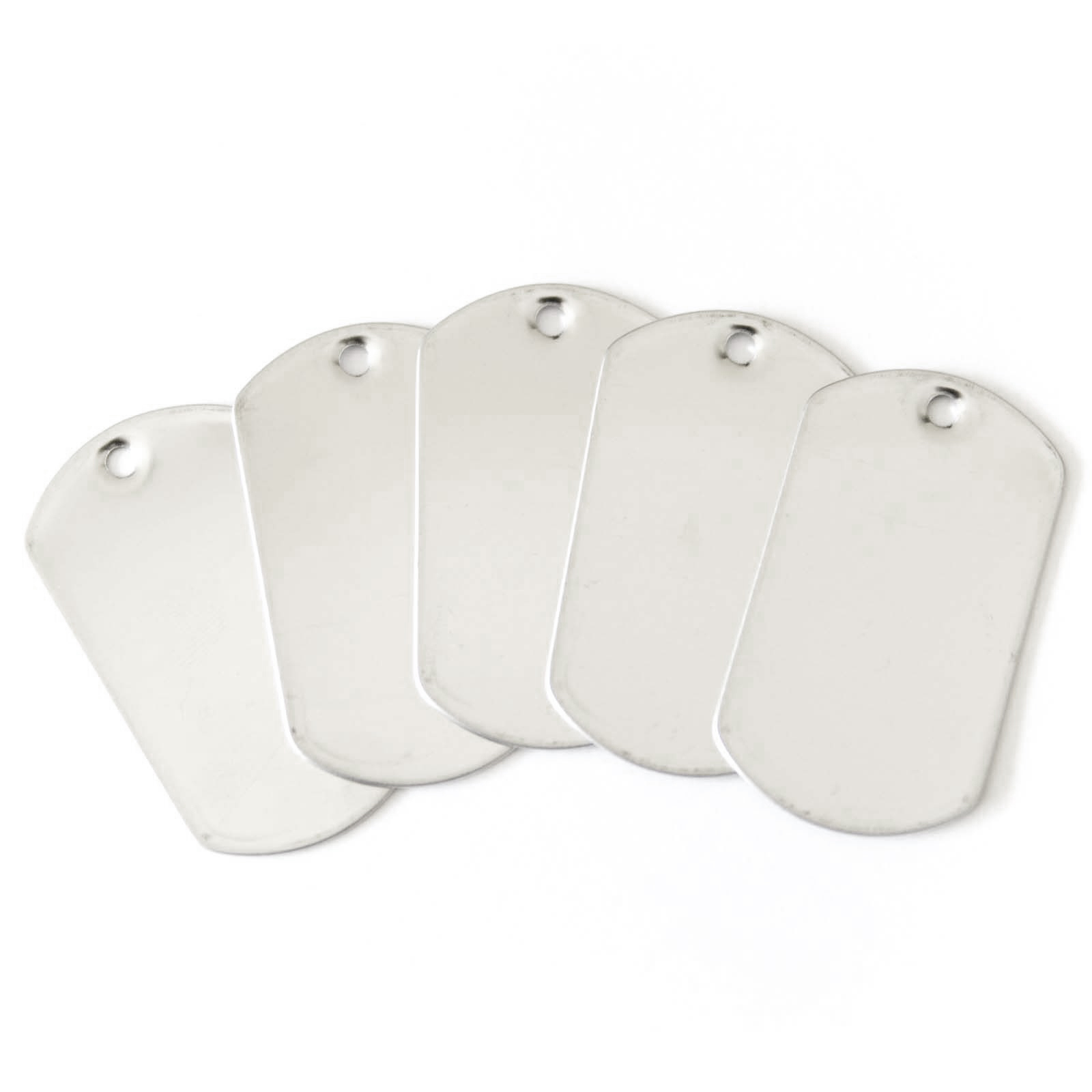 WHOLESALE LOT 100 PCS BLANK DOG TAG SHINY/MATTE STAINLESS STEEL MILITARY SPEC