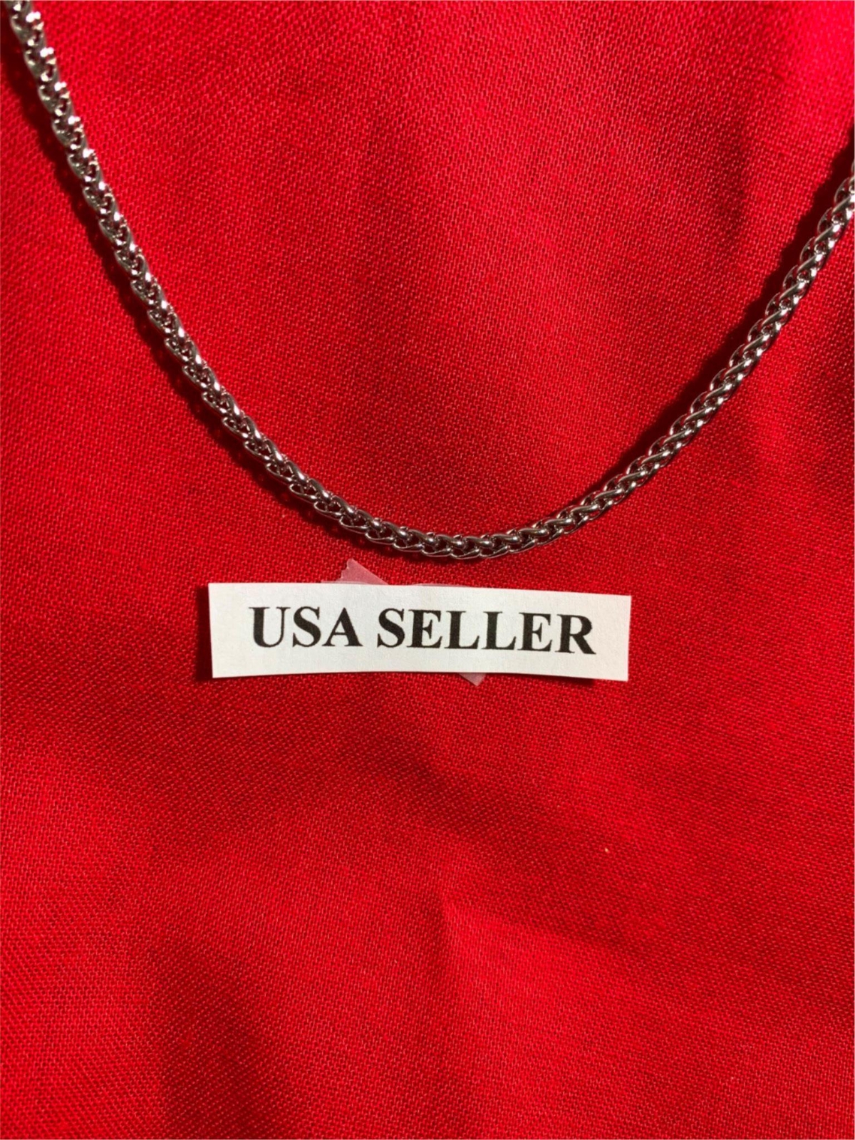 38 inch 3 mm Stainless Steel Braided Wheat Rope Unisex Necklace Chain