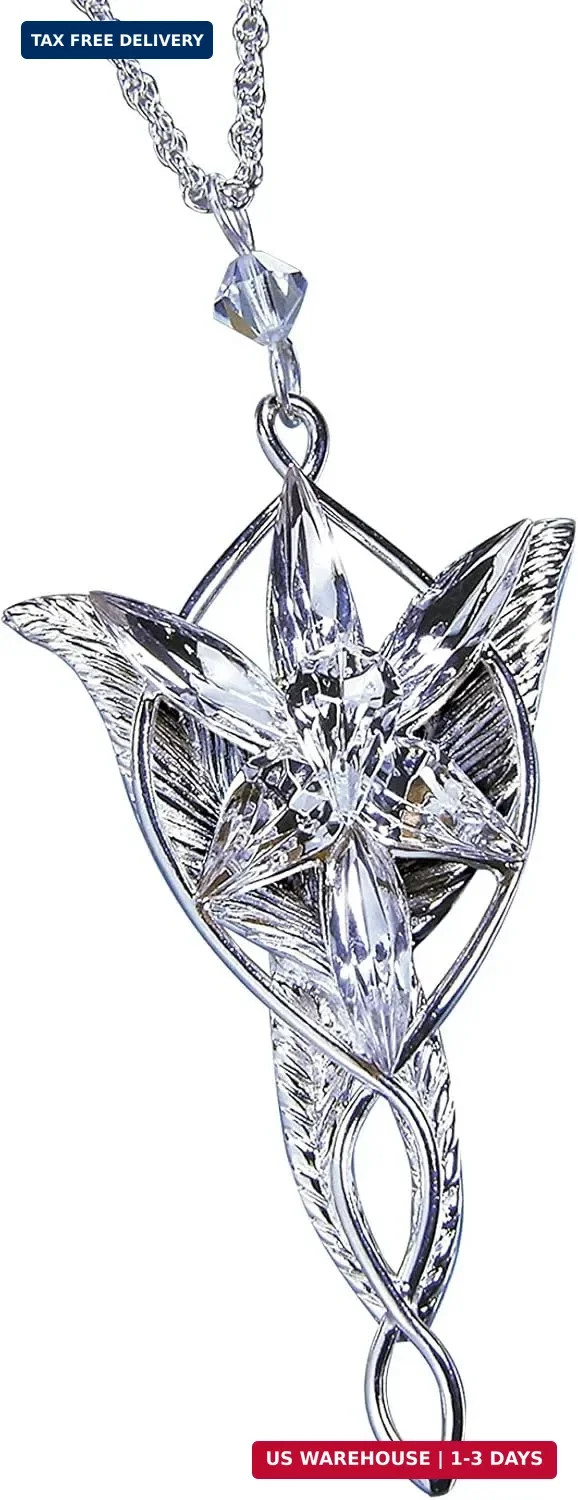 The Noble Collection The Arwen Evenstar Pendant Silver Plated