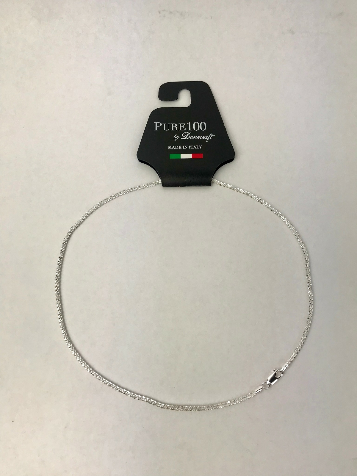 Danecraft Chain Necklace Italian Danecrafrt Fancy Rolo Silver 18 inch
