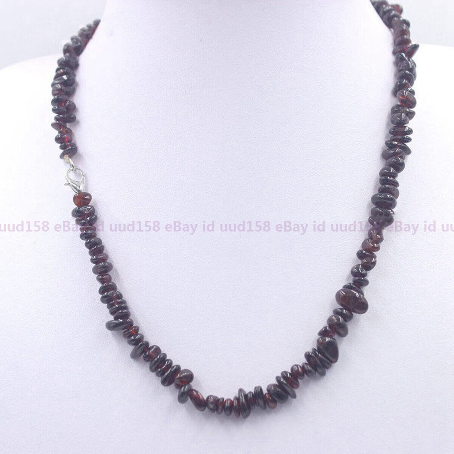 Natural Multiple Gemstone Gravel beads White Gold Clasp Necklace 14-36″ AAA