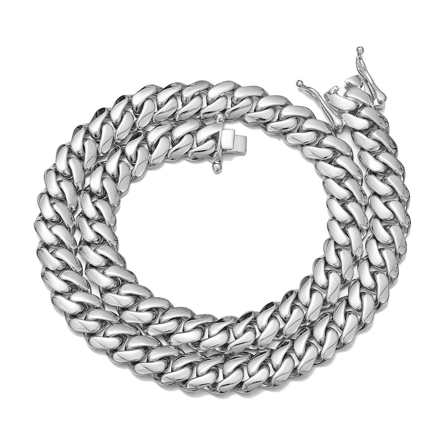 10-22mm Stainless Steel MEN Miami Hip Hop Cuban Chain Necklaces or Bracelets
