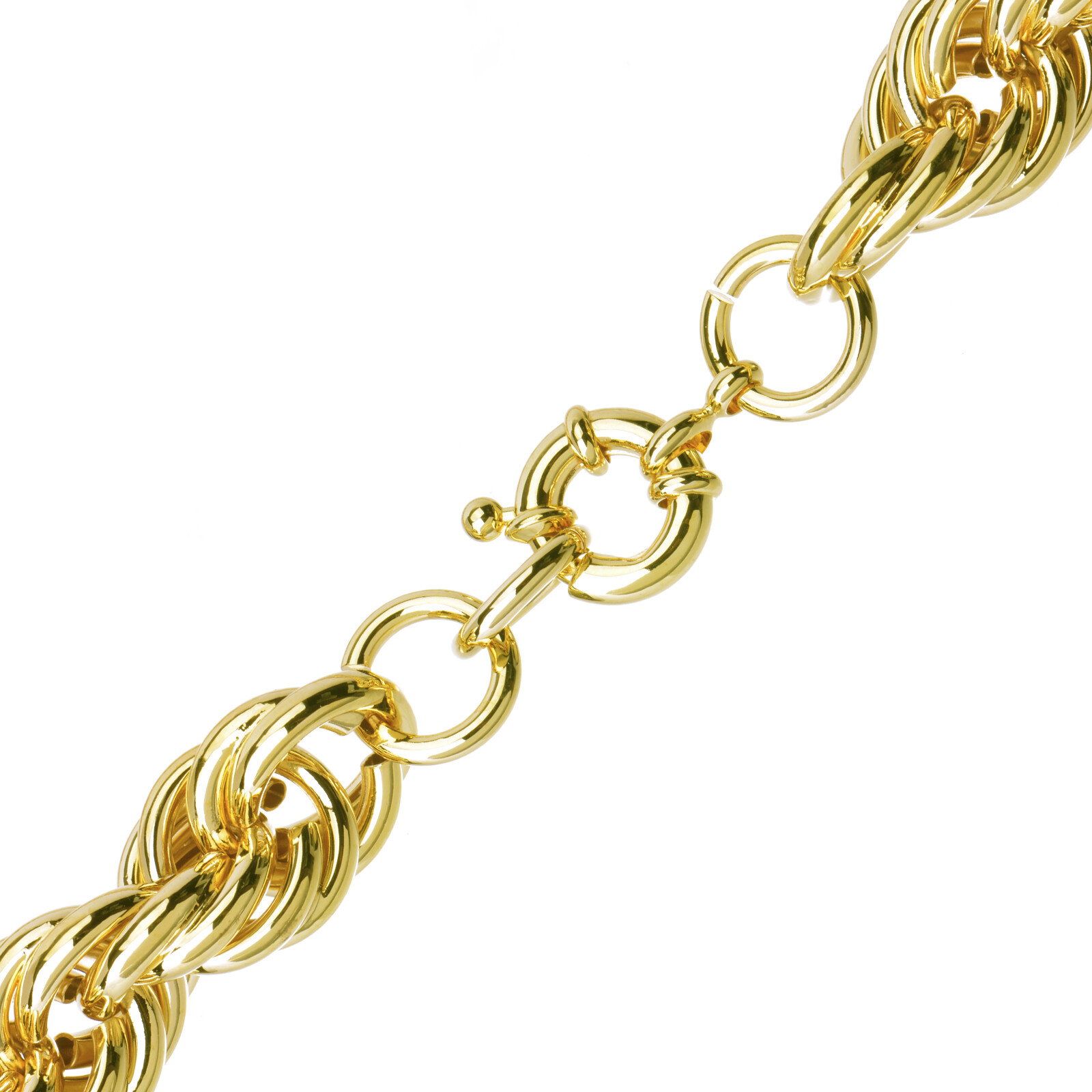Hip Hop Gold Plated Hollow Chunky Rope Dookie Chain Necklace 30″ or 36″
