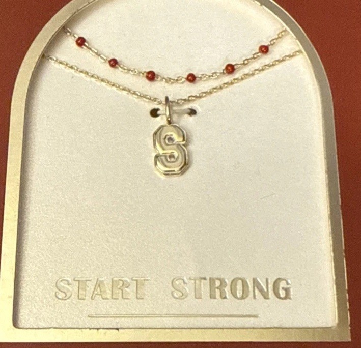 A New Day Charm Necklace “start strong” 14k Gold Plated 16/18” + 3” Extender