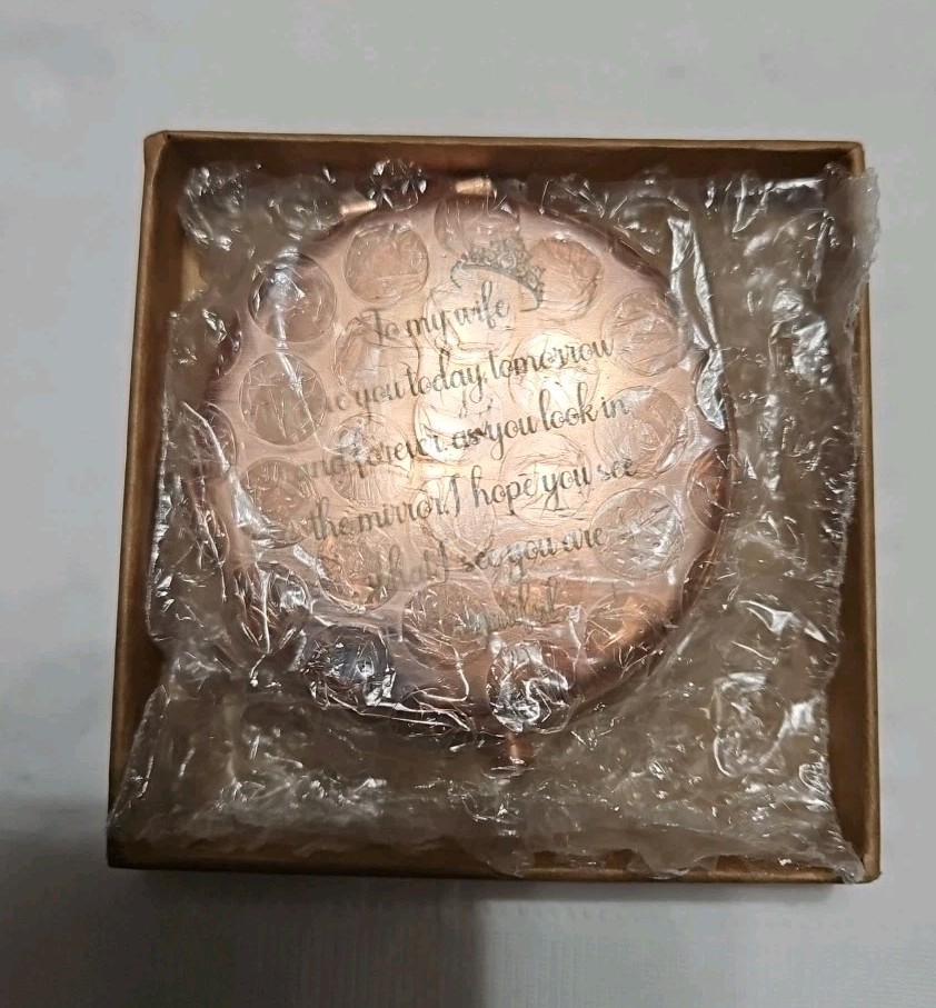 Sentimental Wife Gifts for Birthday, Valentine’s day- Compact Mirror for Wives
