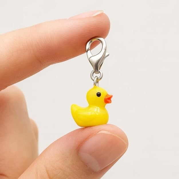 Clip on Duck Dangle Charm Pendant for European Clip on Charm Jewelry w/ Lobster