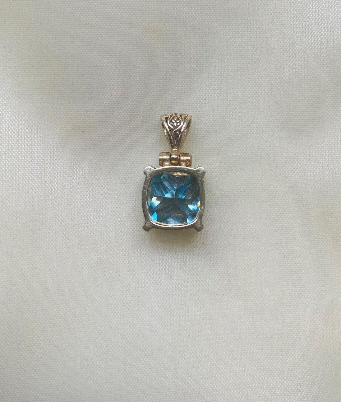 KATE KING Blue Moissonite Pendant