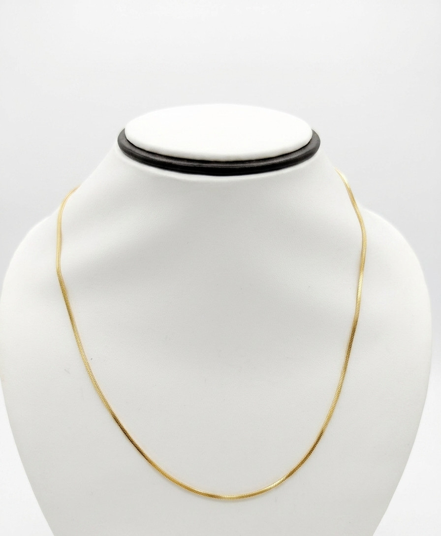 18kt Yellow Gold Plated Snake Chain Necklace 18 inch for women