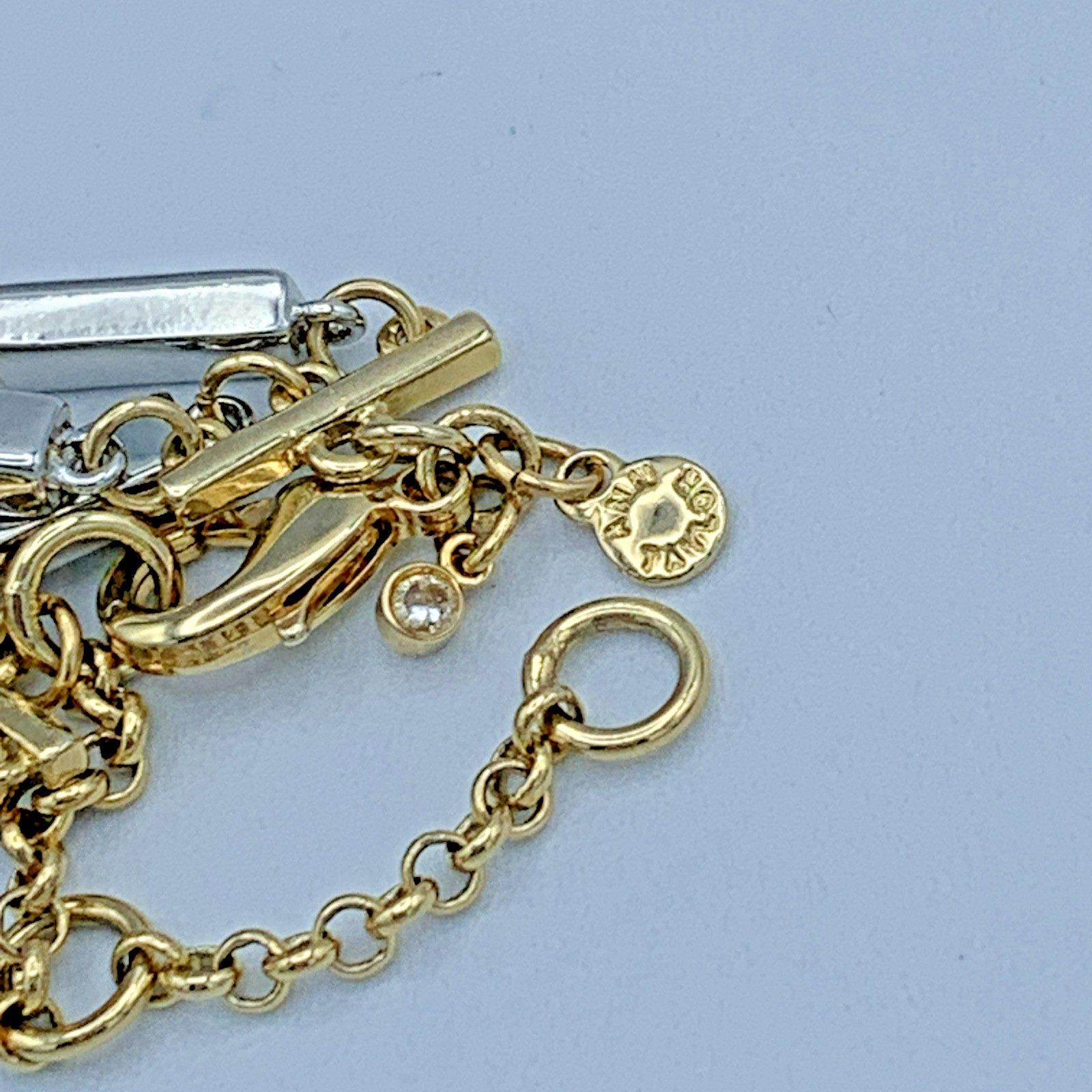 Ann Taylor 18-20 in Gold And Silver Tone Layered Necklace 4-67