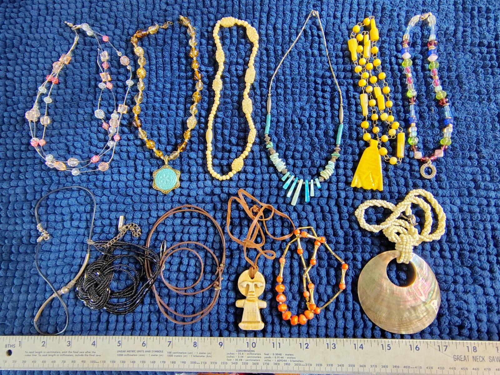 Lot of 50 Vinrtage & Modern Necklaces – Various Designs & Materials – All Bagged
