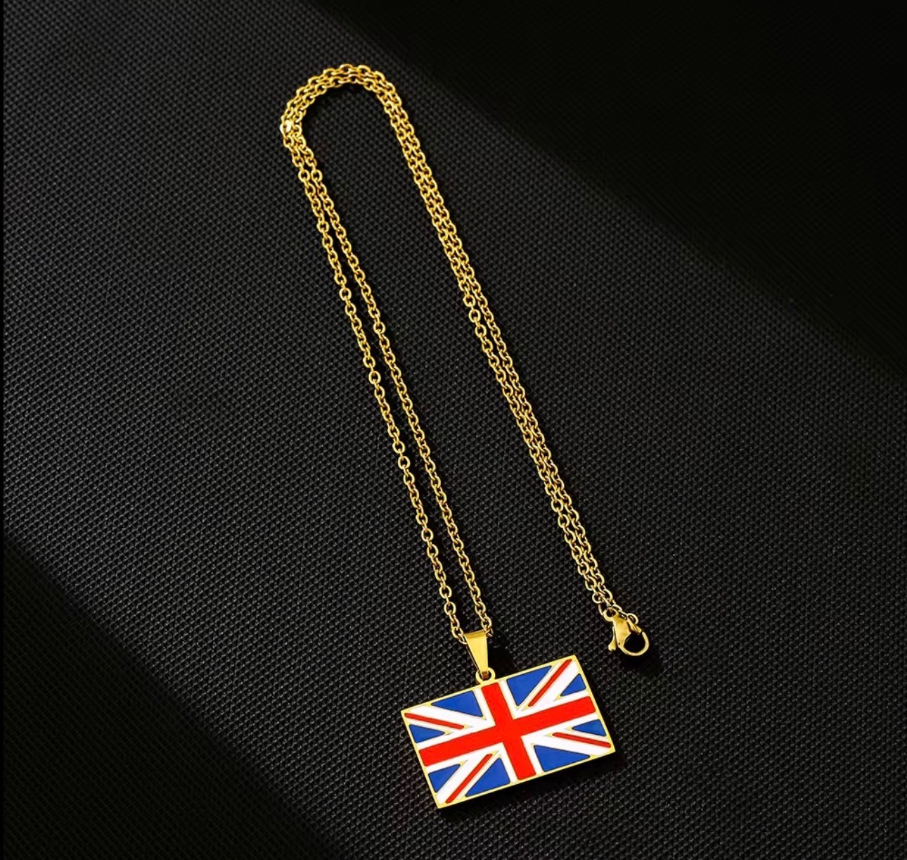 United Kingdom Flag Necklace • British Pendant Jewellery • Union Jack Gift