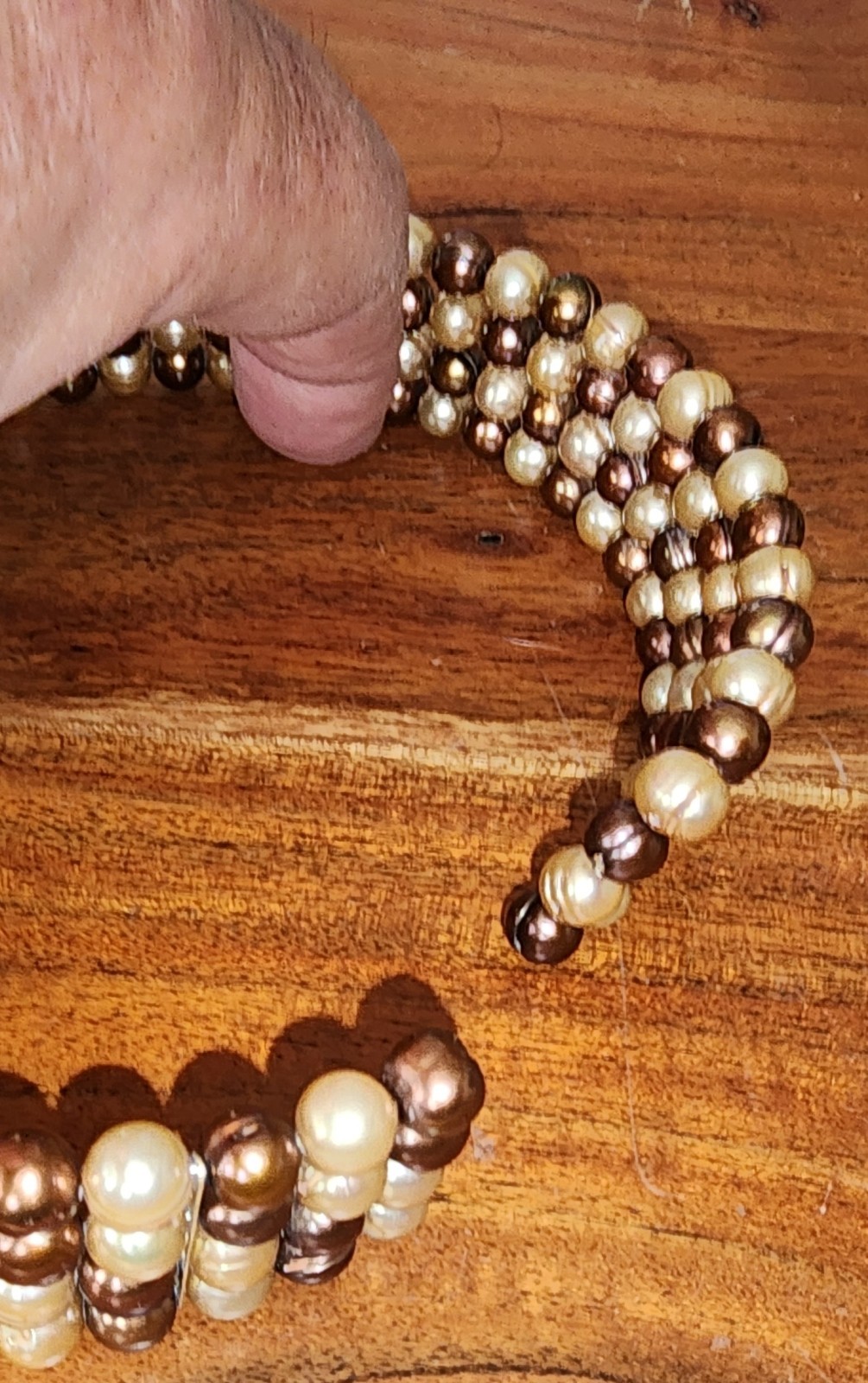 Cultured Tahitian Pearl choker. 6-7mm, Multicolored, Never worn.