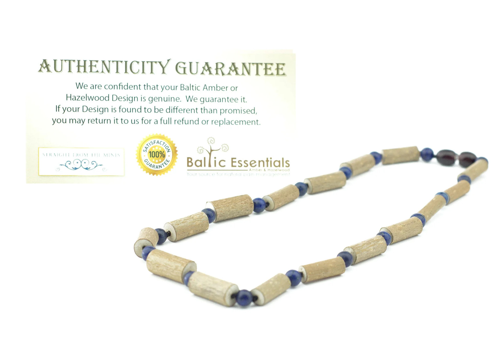 ADHD Acid Reflux 16 17 19 22 Hazelwood Eczema Necklace Adult Lapis Lazuli