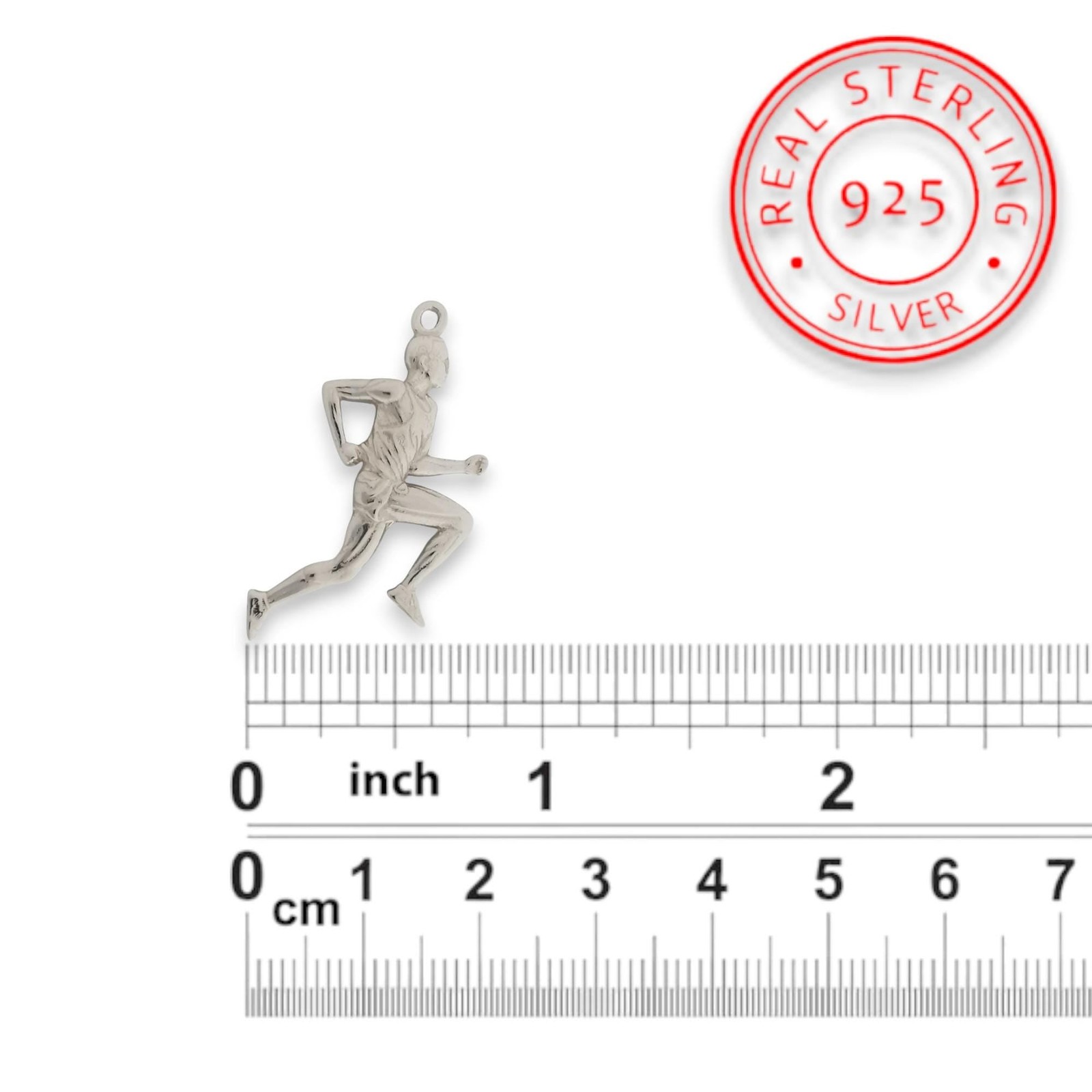 Running Pendant – Classic 925 Silver Gift for Men, Joggers, Track Athletes