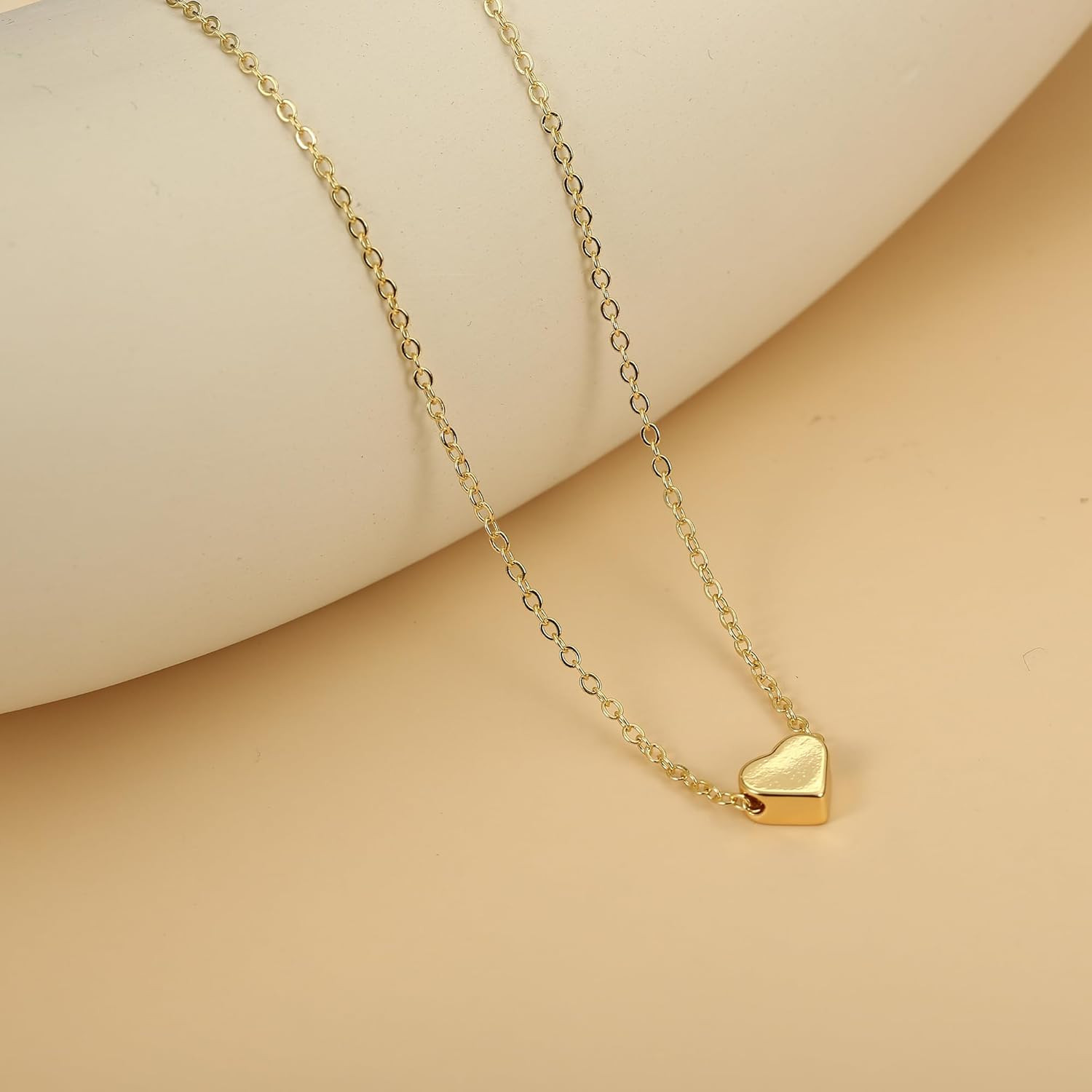 14K Gold/White Gold Plated Heart/Disc/Circle/Bee Necklace, Womens Choker Jewelry