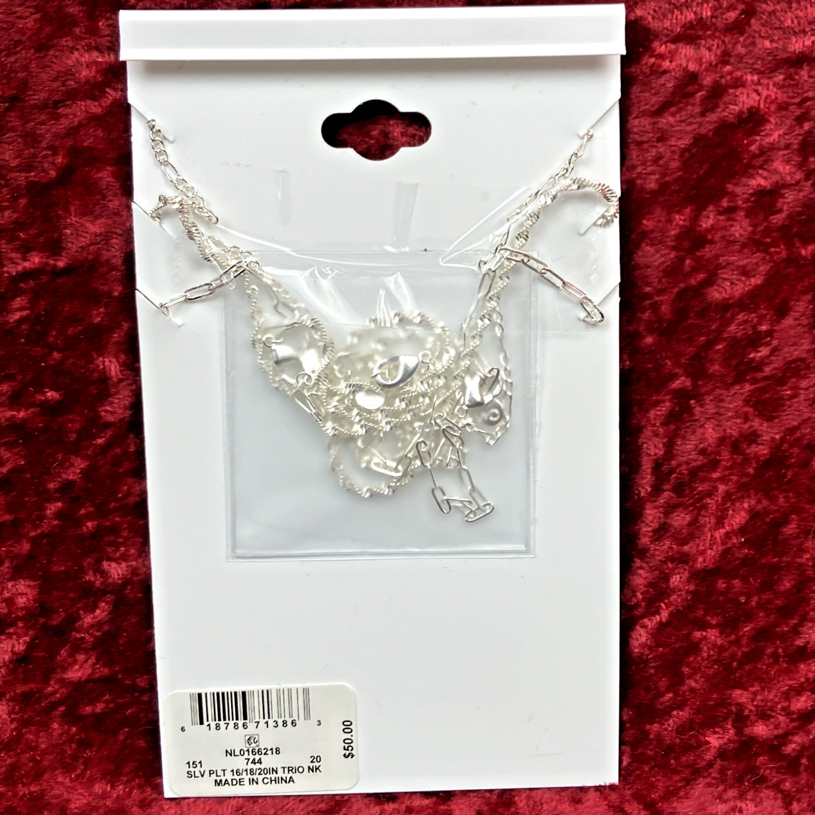 And Now This Silver Plated Layering Necklaces 3 Pcs-16, 18 ,20 In. NWT $50
