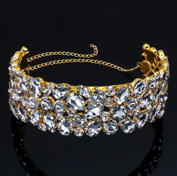 Women Necklace Rhinestone Droplet Luxury Jewelry Body chain Fashion Bling