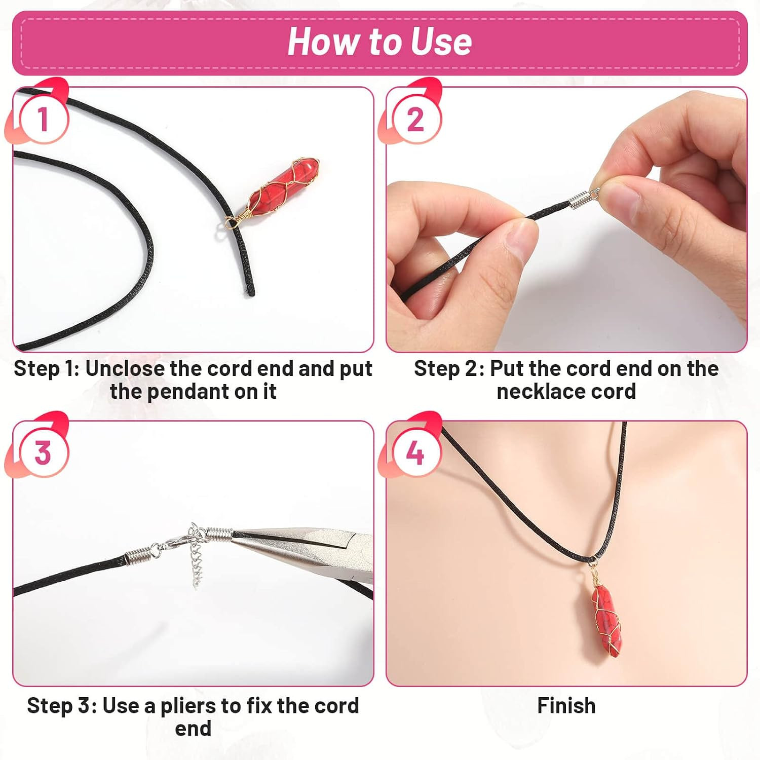 50Pcs Satin Silk Necklace Cord with Lobster Clasp and Extension Chain
