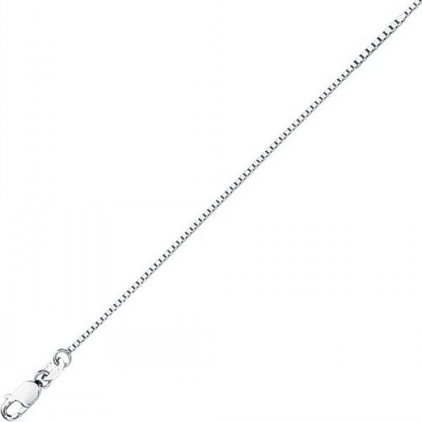 0.6mm Venetian Box Chain Necklace 4 Pendant Real Solid 18K White Gold 16 18″ 20″
