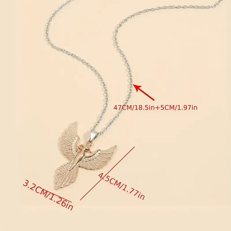 Gold Plated Phoenix & 18″ Silver Necklace! FREE SHIPPING IN THE USA!