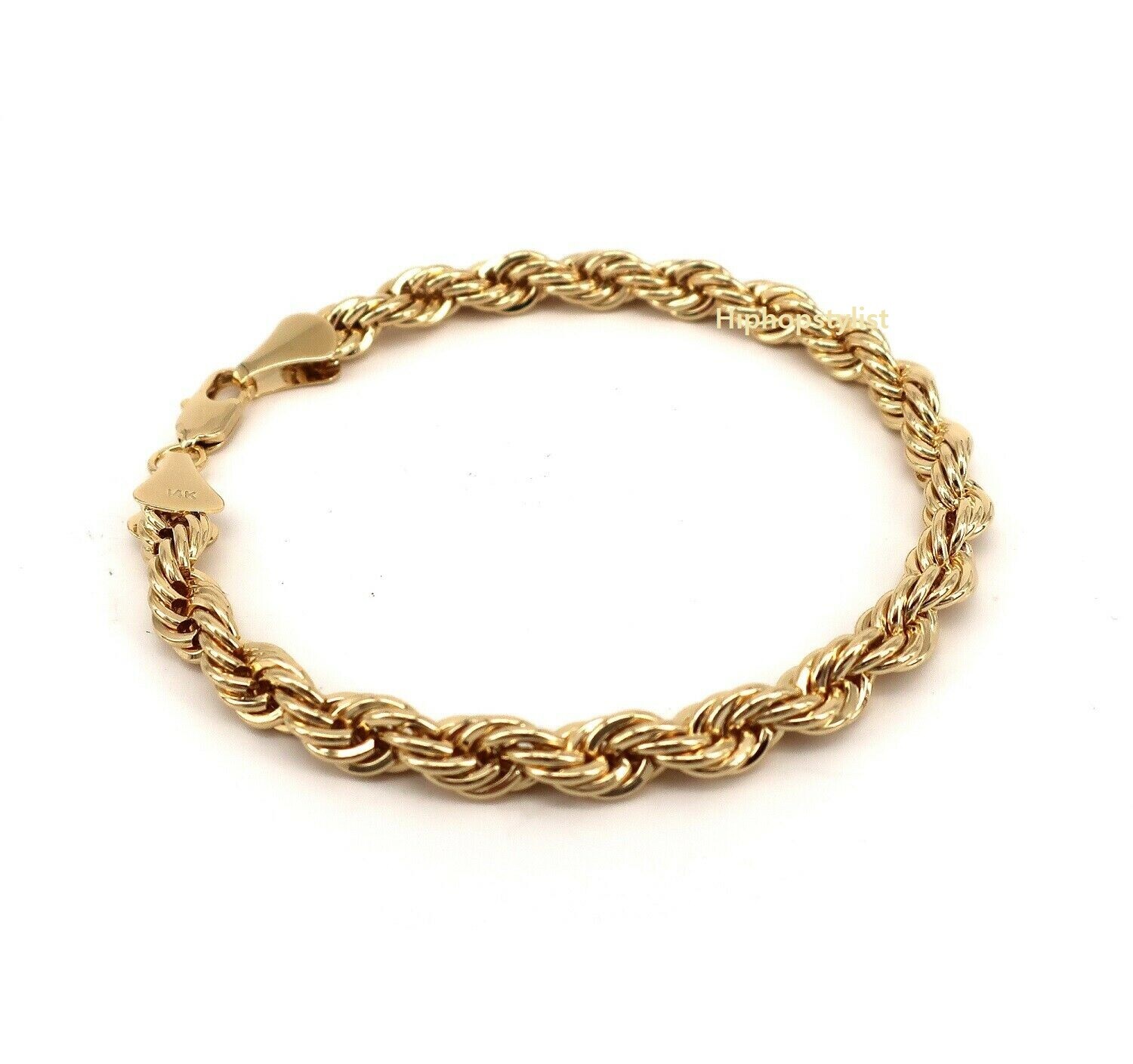 Rope Chain Necklace 7mm to 10mm 20″ 22″ 24″ 26″ 30″ 14K Gold Plated Hip hop