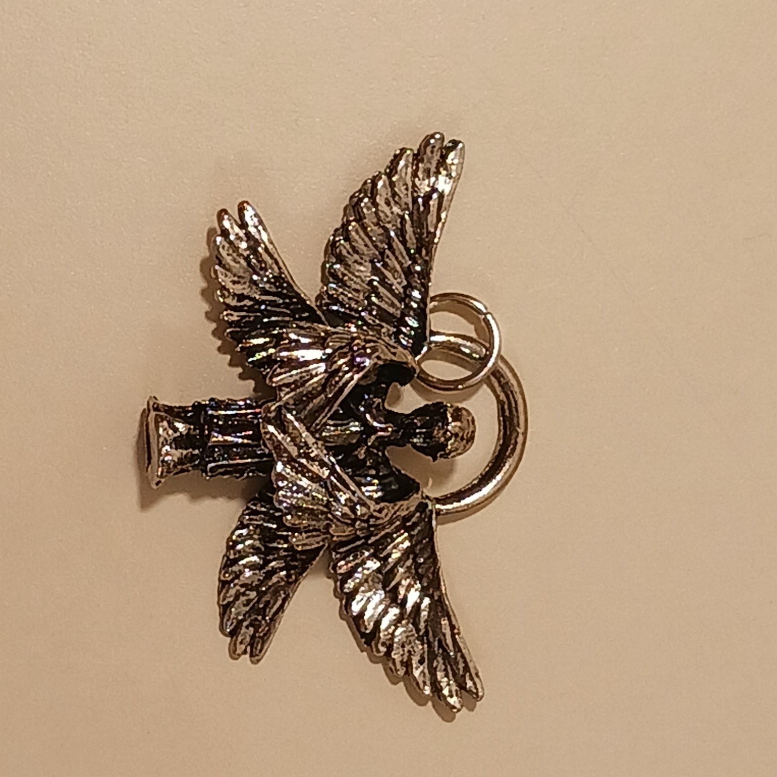 Vintage Praying Angel Pendant Necklace Unisex Adult Traveler Jewelry Gift SS SP