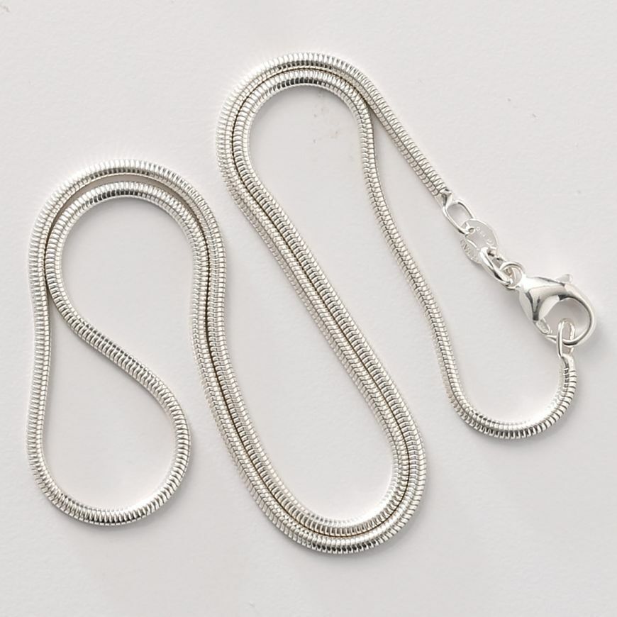 16-24″ Silver Tarnish-Free Italian Snake Chain Necklace 1MM Jewelry for Unisex