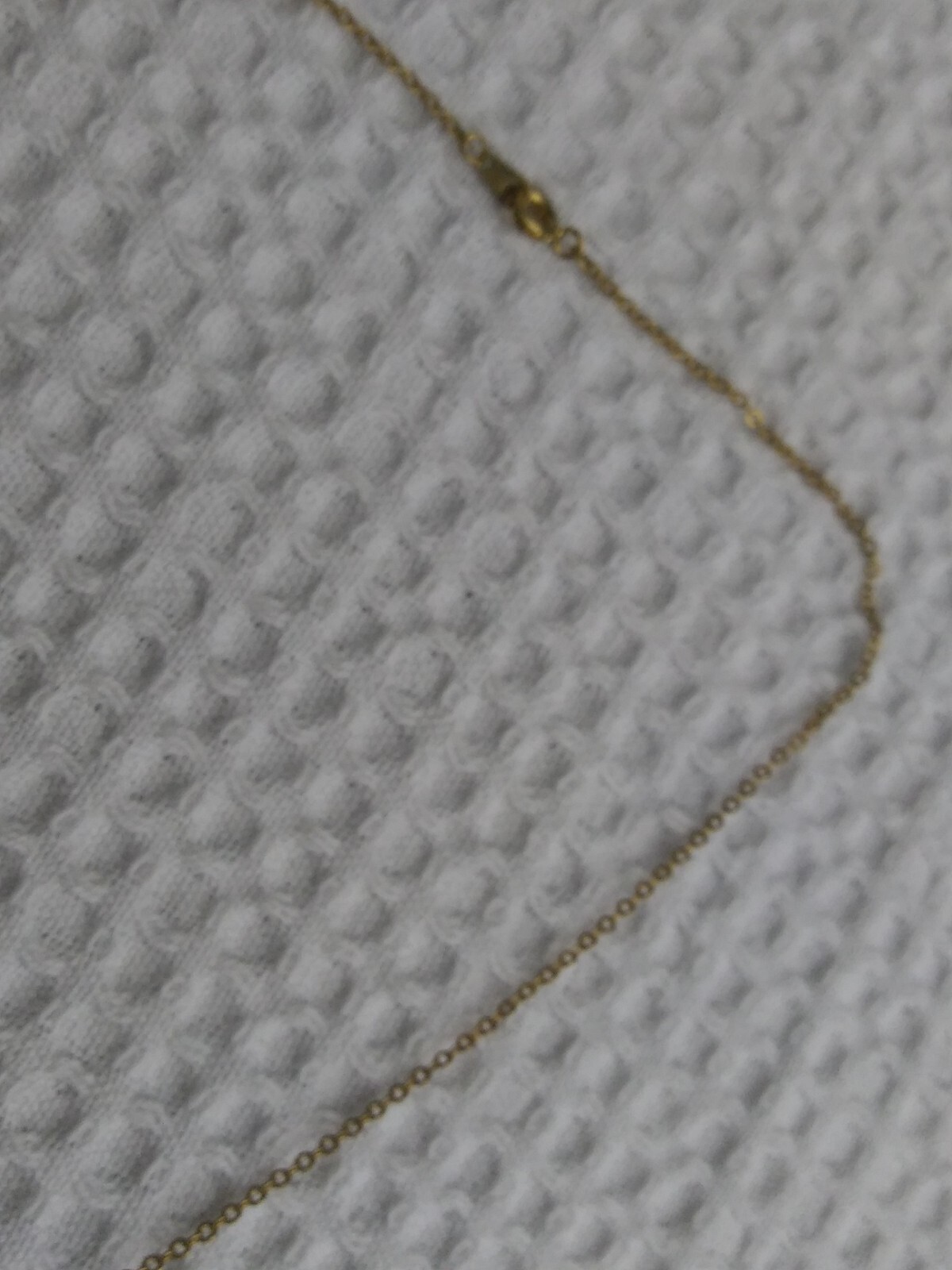Costume Necklace With White/Colorless Stone