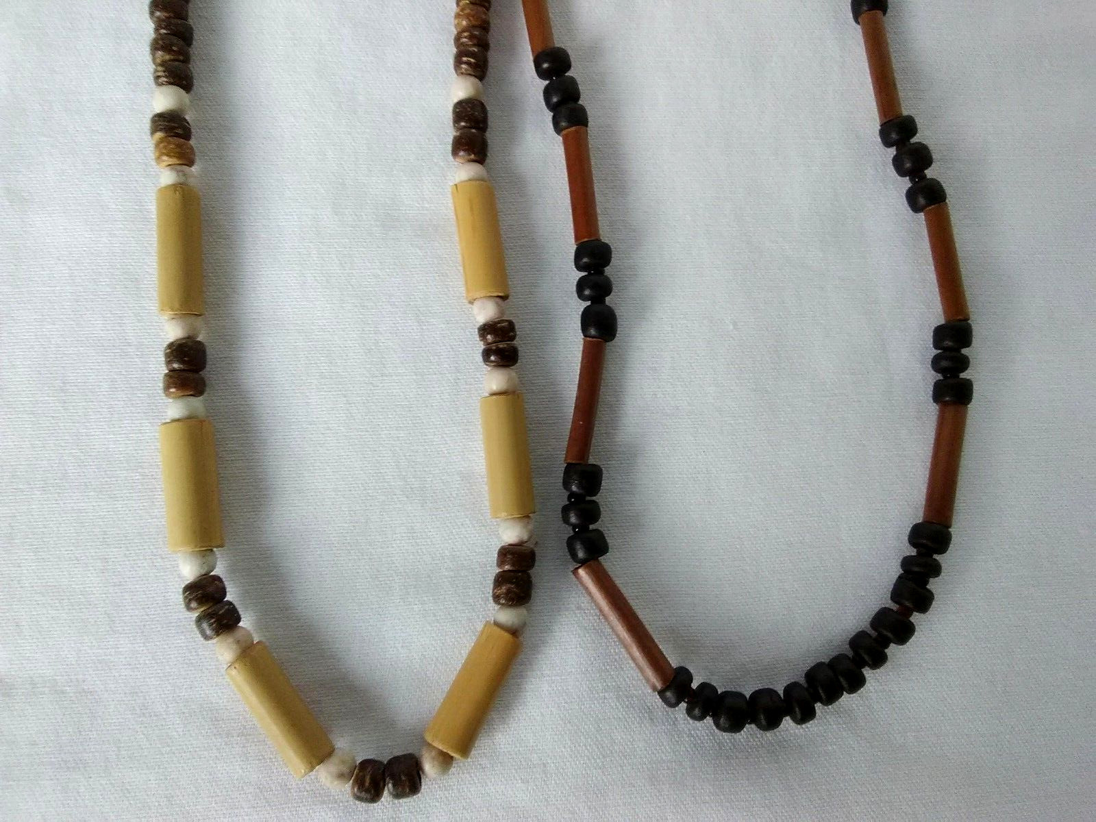 2 Lot Surfer Necklaces Choker Ethnic Tribal Unisex 18″ USA Seller New