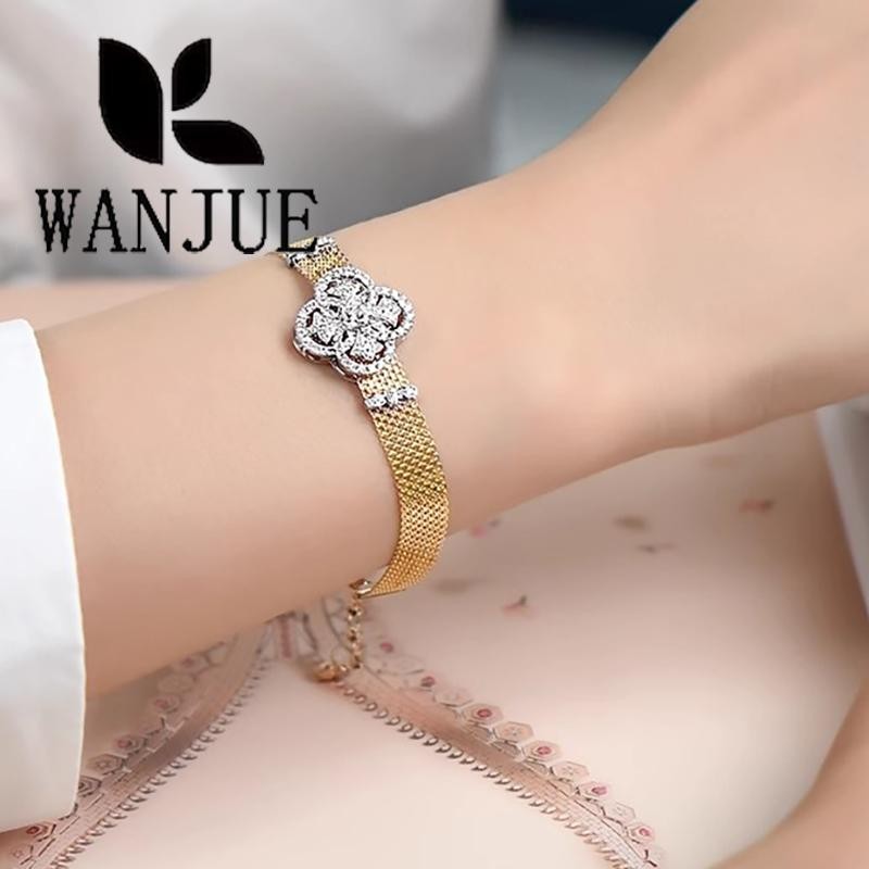 Luxury Italian Lace Bracelet Retro Palace Style Two Tone Women Party Gift
