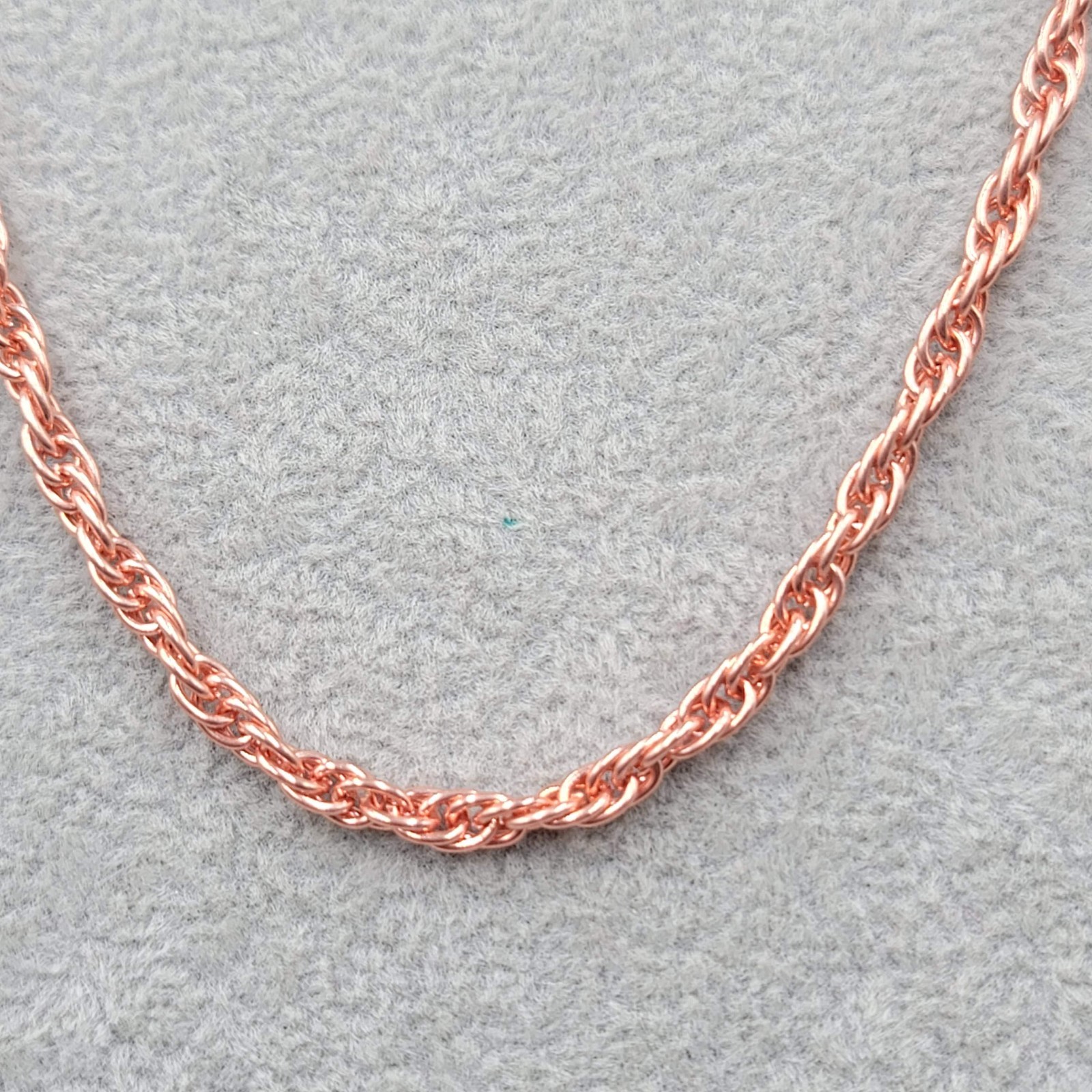 Pink Rose Gold tone Rope Chain Necklace 24″-26″