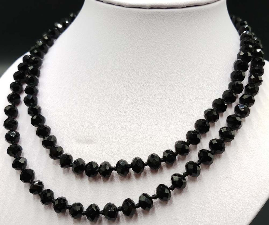 Long 38” 5x8mm Faceted AB Multicolor Crystal Gemstone Rondelle Beads Necklace