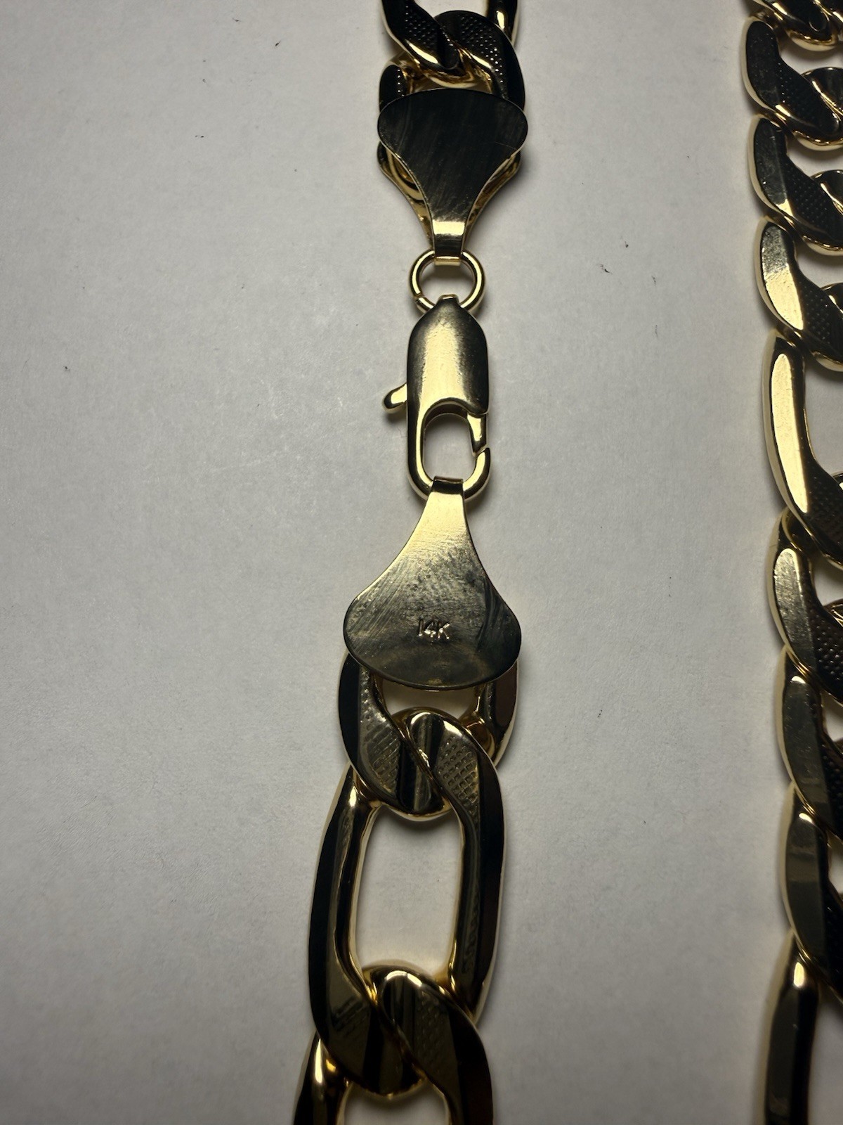 14K Yellow Gold filled Figaro Chain Necklace 24” Lobster Clasp Gold Tone