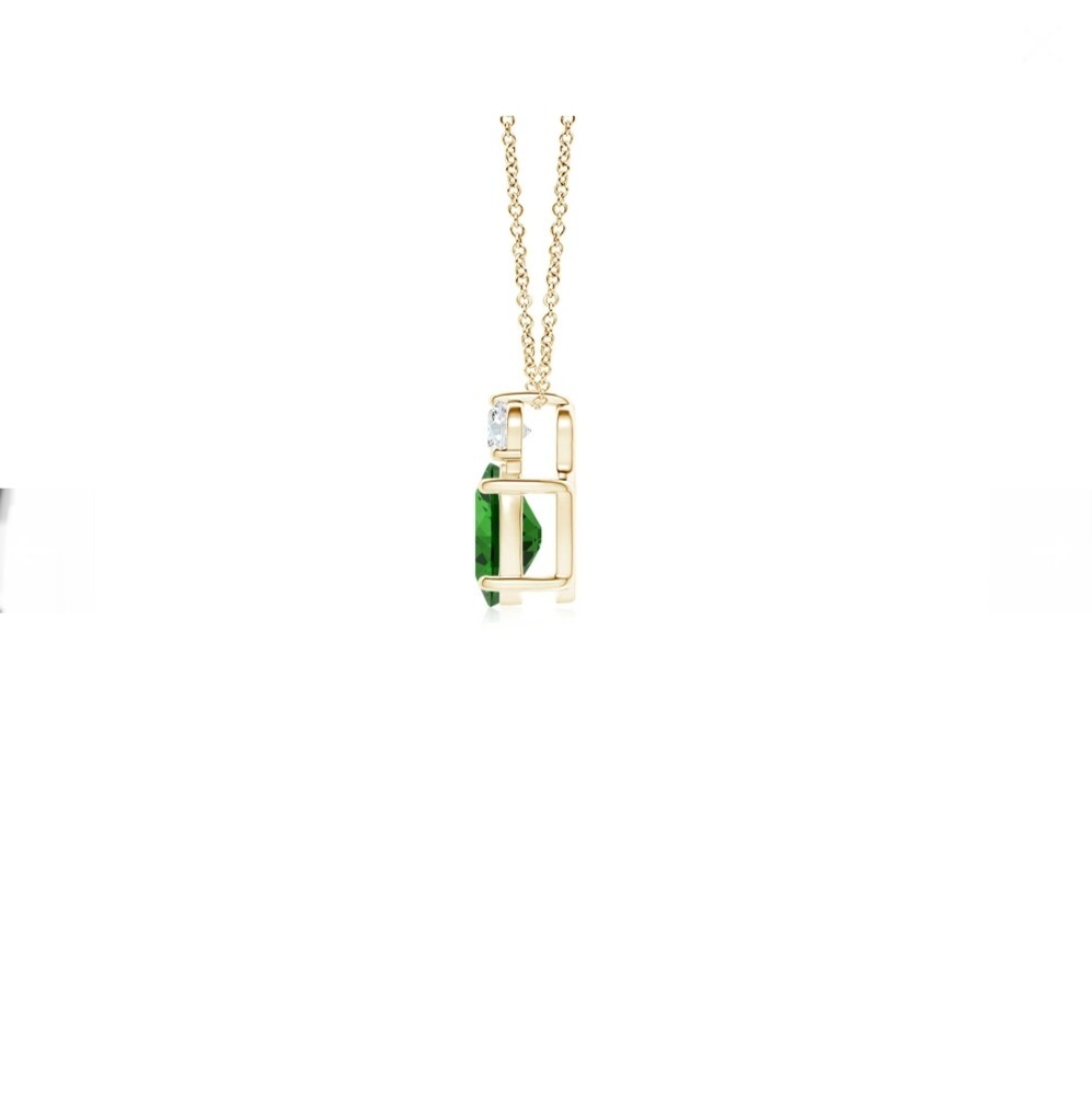 Eye Clean Green Emerald Pendant, Flawless Green Emerald Oval Pendant For Women